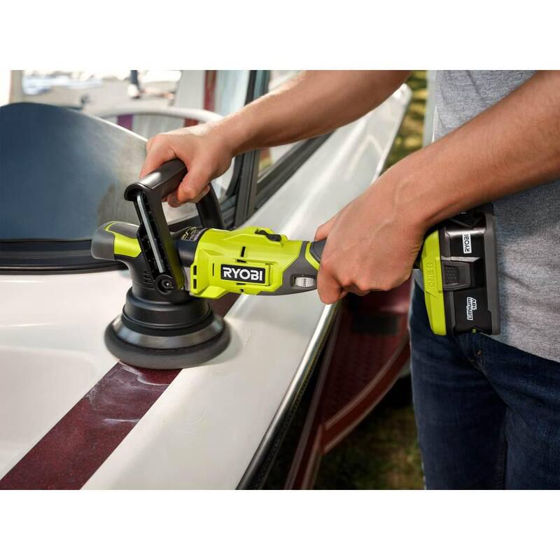 Pulidora de acción dual de velocidad variable de 5 pulgadas de 18V ONE+ RYOBI con engrasadora de 18V ONE+ (solo herramientas) - PBF100B-P3410