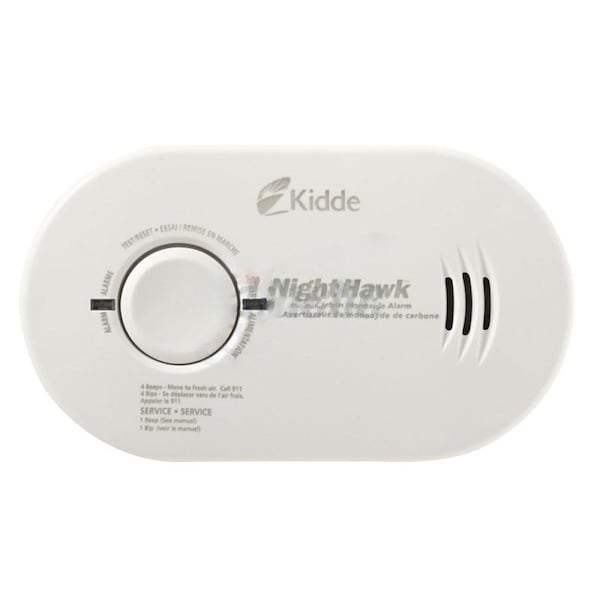 American Imaginations Oval White Carbon Monoxide Alarm Plastic - AI-36958