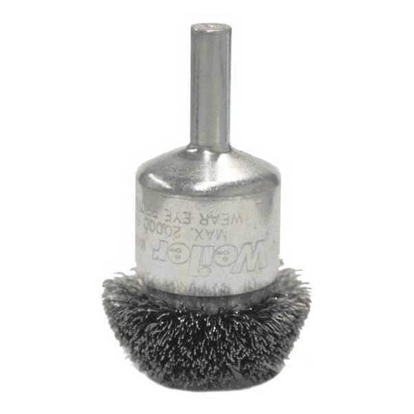 Weiler 1-1/2" Circular Flared Crimped Wire End Brush .006" SS Fill - 10045