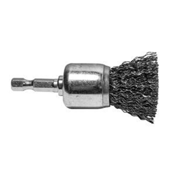Century Drill & Tool 1 in. Coarse .0118 Wire End Brush Hex Shank, 2PK - CY76201