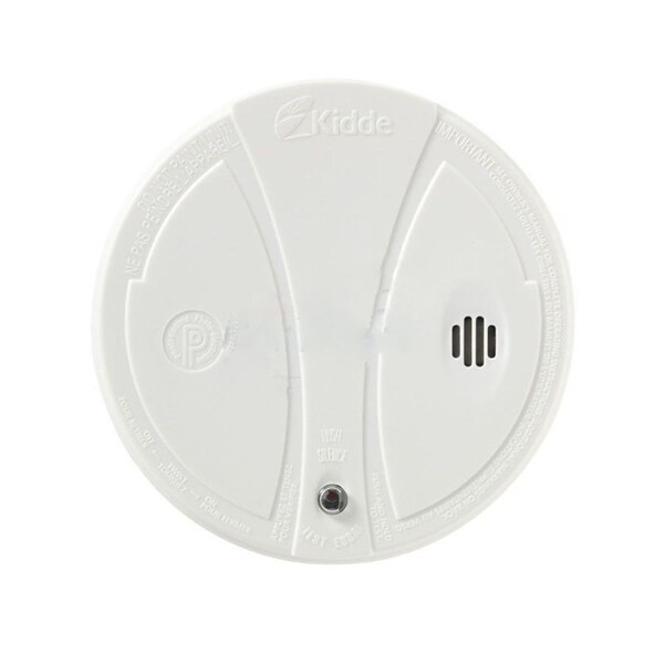 American Imaginations Round White Photoelectric Smoke Alarm Plastic - AI-36954