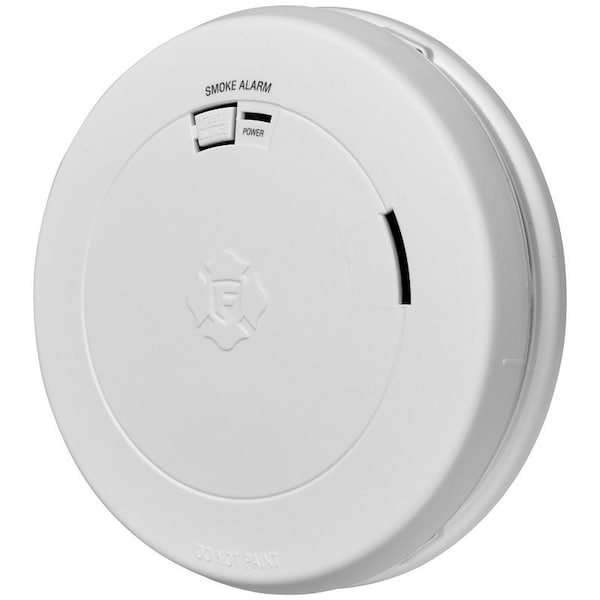 First Alert Smoke Alarm, 120 V, Photoelectric Sensor, 85 dBA, White - 1046727