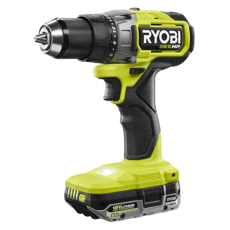 RYOBI ONE+ HP 18V Brushless Cordless 2-Tool Combo Kit with Drill/Driver, Impact Wrench, Batteries, Charger, and Bag - PBLDD01K-P262