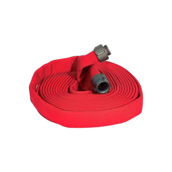 Armored Textiles Armored Textiles JAFLINE Double Jacket Fire Hose, 1-1/2" X 50 Ft, 400 PSI, Red - N51H15LNR50N