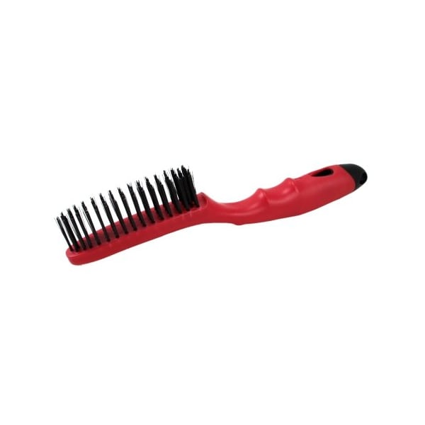 Warner Soft Grip 10" Steel Shoe Handle Wire Brush, 4x16 Bristle Row - 10486