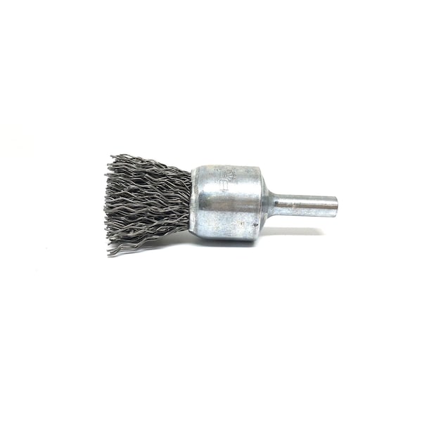 Brush Research Manufacturing BNS6S14 Solid End Brush. .750" Dia., .014SS, .875" Trim Length, .250" Shank Diameter - BNS6S14