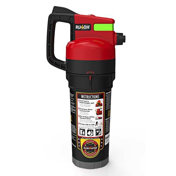 Rusoh Fire Extinguisher, 2.5 lb Capacity, Class ABC , UL Rating1A:10B:C 9 sec, Discharge Time: - 0930003