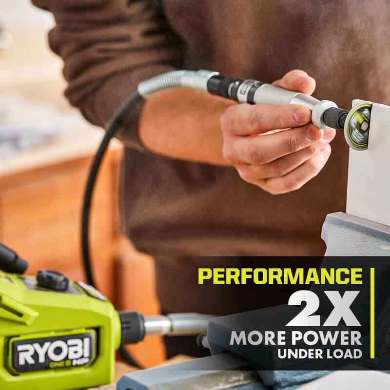 RYOBI ONE+ 18V Kit Combo Inalámbrico de 2 Herramientas con Herramienta Rotativa Brushless ONE+ HP y Luz de Lámpara de Aumento Inalámbrica (Herramientas Únicamente) - PBLRT01B-PCL664B