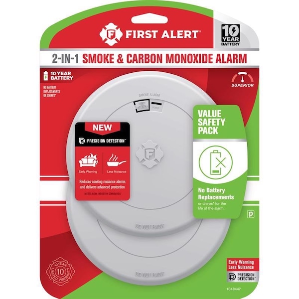 First Alert First Alert Battery-Powered Photoelectric Smoke and Carbon Monoxide Detector 2 pk - 1048447