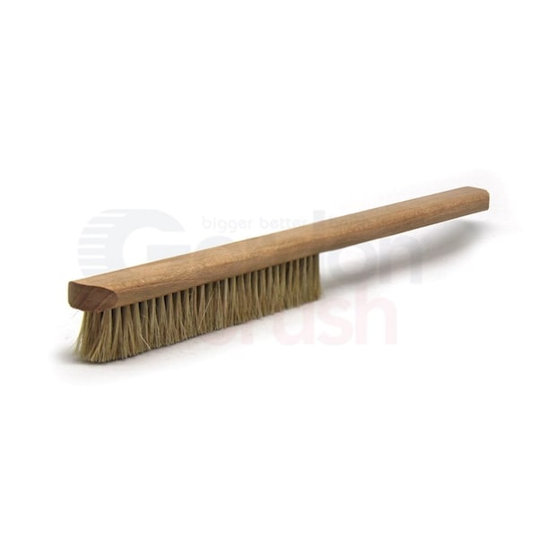Gordon Brush 4x29 Row Anti-Static Horsehair Narrow Hardwood Handle Plater Brush - 359994