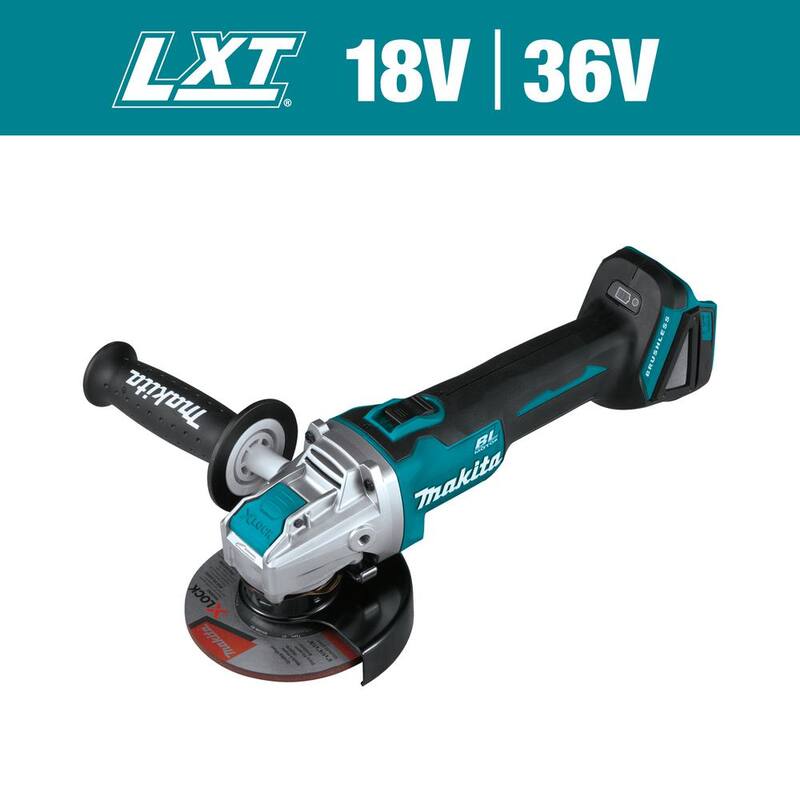 Kit combinado inalámbrico de 5 piezas Makita 18V LXT 4.0Ah con bono de Amoladora Angular X-LOCK de 4-1/2 / 5 pulgadas y Sierra de Calar 18V LXT - XT510SM-XAG25Z-XVJ03Z