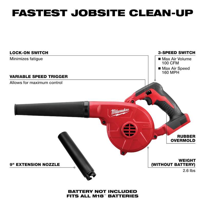 Juego de herramientas inalámbricas de iones de litio Milwaukee M18 de 18 voltios (9 herramientas) con (2) baterías, cargador y bolsa de herramientas - 2694-29