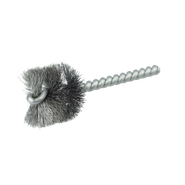 Weiler 1-1/4" Power Tube Brush, .008" Steel Wire Fill, 1" Brush Length - 21080