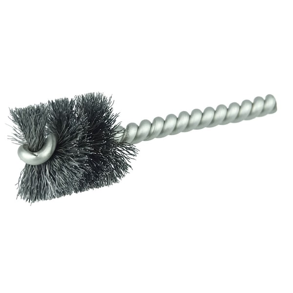 Weiler 1" Power Tube Brush, .008" Steel Wire Fill, 1" Brush Length - 21078