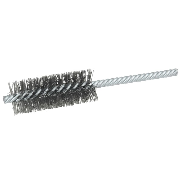 Weiler 1" Power Tube Brush, .0104" Steel Wire Fill, 2-1/2" Brush Length - 21115