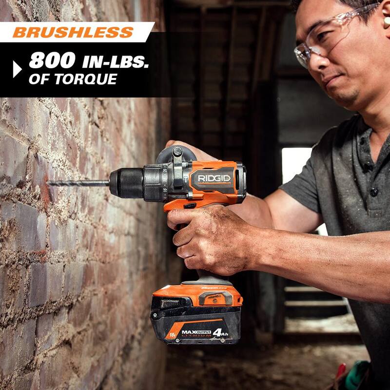 RIDGID 18V Kit de Combo Inalámbrico de 2 Herramientas con Taladro de Martillo, Atornillador de Impacto, Baterías, Cargador, Bolsa y Sierra Alternativa - R9208-R8647B