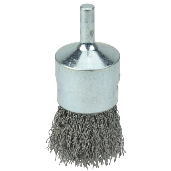 Weiler 1" Crimped Wire End Brush, .014" Steel Fill - 10011