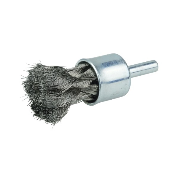Weiler 1/2" Knot Wire End Brush, .0104" Stainless Steel Fill - 10216