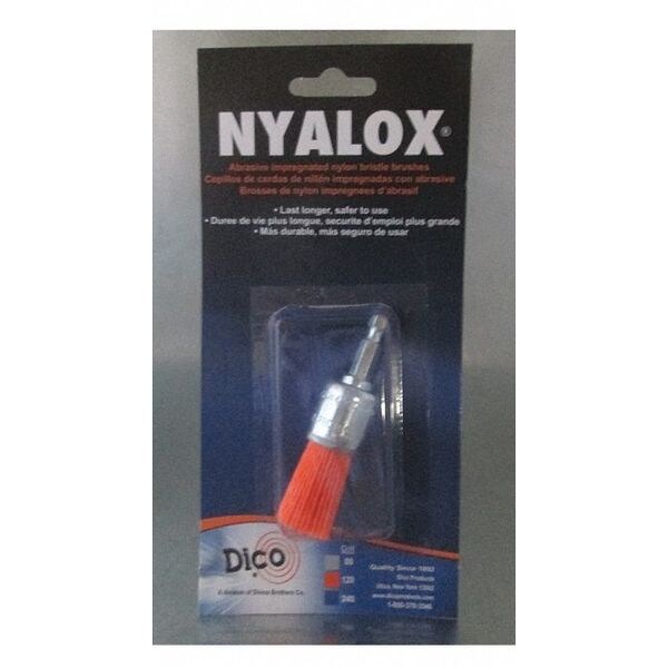 Nyalox By Dico Nyalox End Brush, 120 Grit, Orange, 3/4" - 7200029