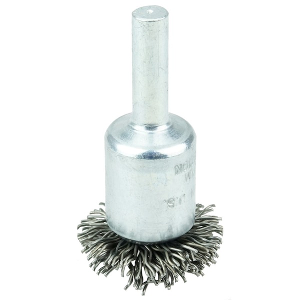 Weiler 1" Circular Flared Crimped Wire End Brush .020" Steel Fill - 10099