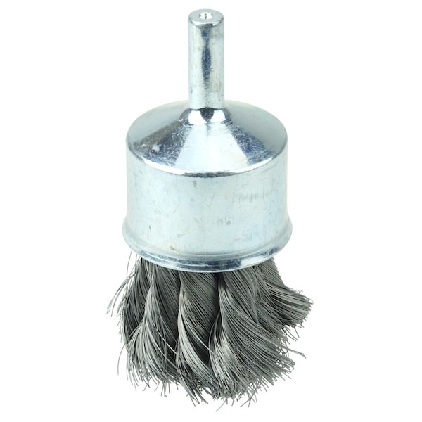 Weiler 1-1/8" Knot Wire End Brush, .0118" Steel Fill - 10187