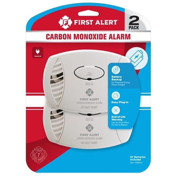 First Alert First Alert 5024747 Plug-In with Battery Back-up Electrochemical Carbon Monoxide Detector - 5024747