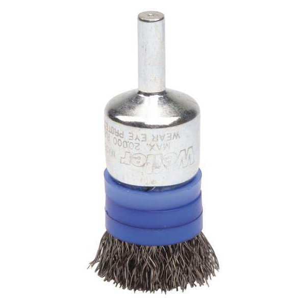 Weiler 3/4" Banded Crimped Wire End Brush .0104" Steel Fill - 11103