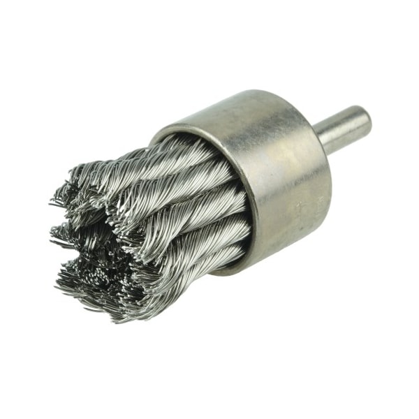 Weiler Nickel-Plated Cup End Brush 1-1/8" .014" Knot Wire Fill - 10392