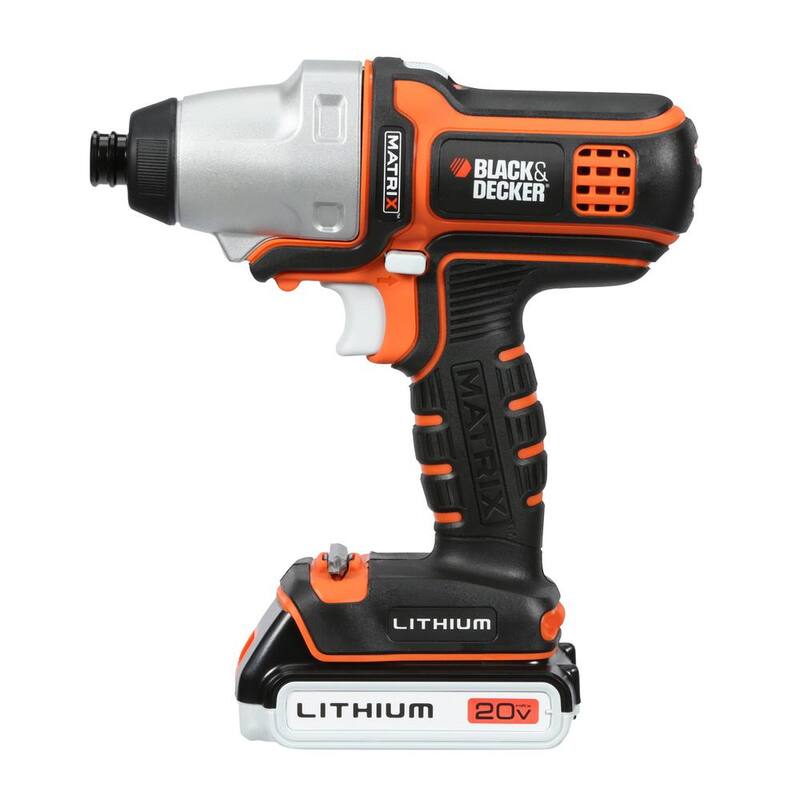 BLACK+DECKER 20V Max Lithium-Ion Cordless Matrix 6 Tool Combo Kit with Storage Case - BDCDMT1206KITC

Kit combinado inalámbrico BLACK+DECKER de 20V Max con batería de litio y 6 herramientas Matrix, con estuche de almacenamiento - BDCDMT1206KITC