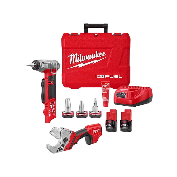 Milwaukee Tool M12 FUEL Expander Kit + M12 Pipe Shear - 2532-22, 2470-20
