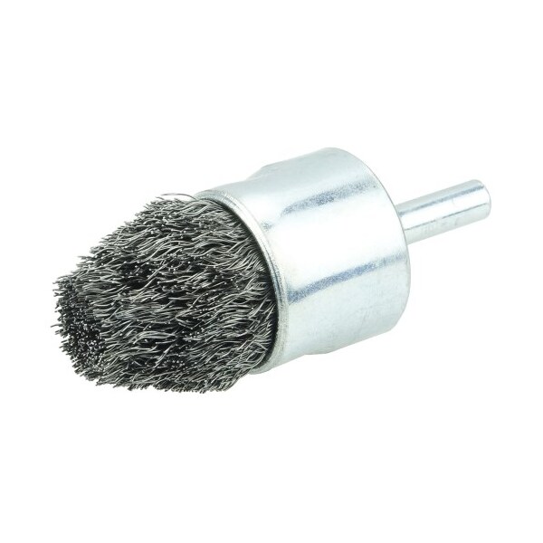 Weiler Controlled Flare Crimped Wire End Brush 1", .0104" Steel Fill - 10309