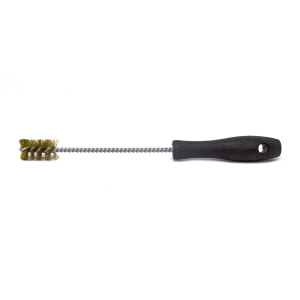 Brush Research Manufacturing 85B625WH 85 Series-For Closed Holes, .625" Dia., .008 Brass, 1.5" Brush Part, 10" OAL, Plastic Handle - 85B625WH