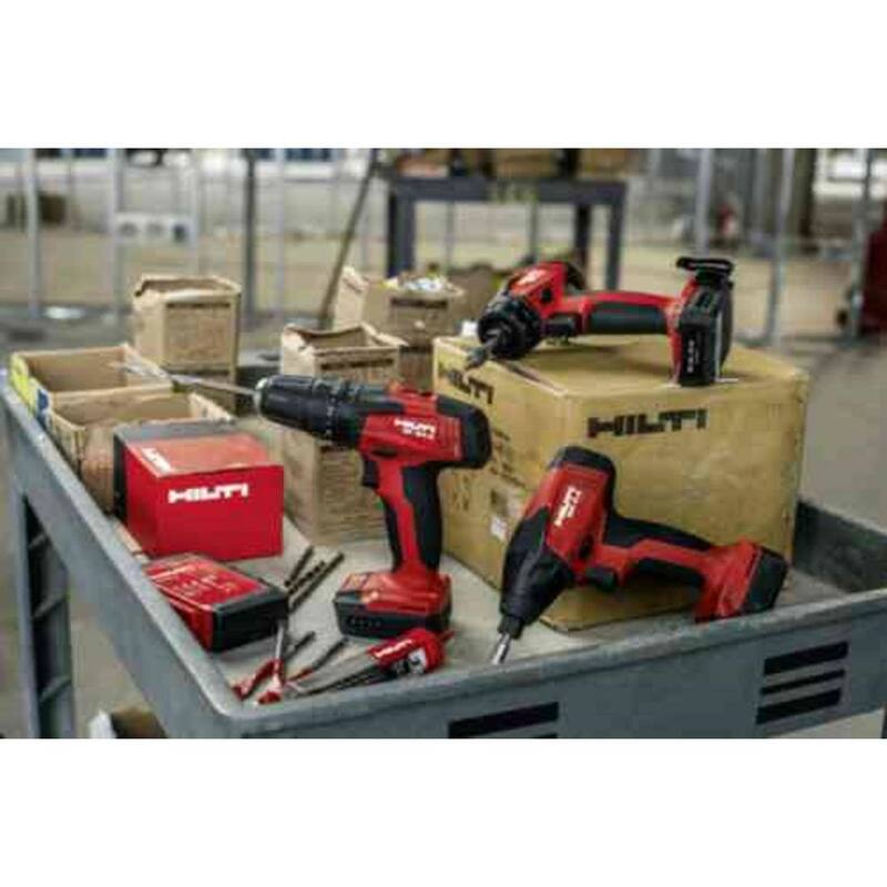Kit combo de taladro de impacto rotativo inalámbrico de 12 voltios con batería de iones de litio Hilti/Conductor de martillo/Broca y destornillador (3 herramientas) - 3536731