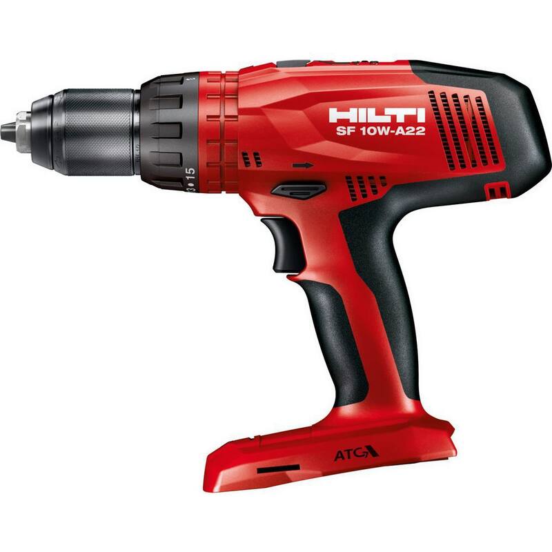 Juego de combo de taladro atornillador inalámbrico de 22V de iones de litio Hilti con dos baterías de 4.0 Ah, cargador, clip para cinturón y estuche - 3524559