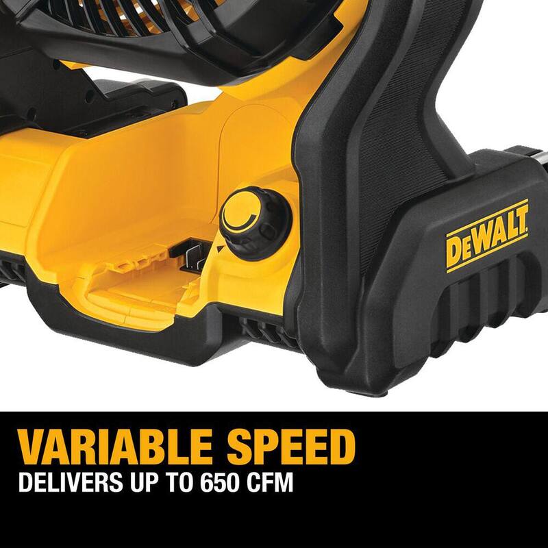 Herramientas combinadas inalámbricas DEWALT 20V MAX de 9 piezas y ventilador para sitio de trabajo 20V MAX con (2) baterías de 20V 2.0Ah y cargador - DCK940D2WCE512B
