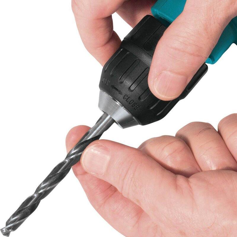 Broca eléctrica de velocidad variable de 3/8 pulg. con llave y estuche rígido - 6408K de Makita de 4.9 amperios y bajo nivel de ruido (79dB)