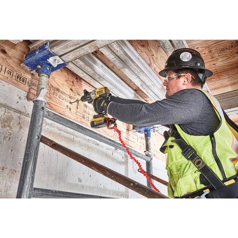DEWALT 20V MAX XR Taladro inalámbrico con martillo sin escobillas de 3 velocidades de 1/2 pulgadas, sierra reciproca y (2) baterías de 20V 5.0Ah - DCD996P2W380B