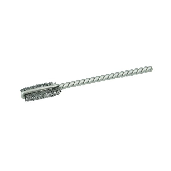 Weiler 1/4" Power Tube Brush, .005" Steel Wire Fill, 9/16" Brush Length - 21001