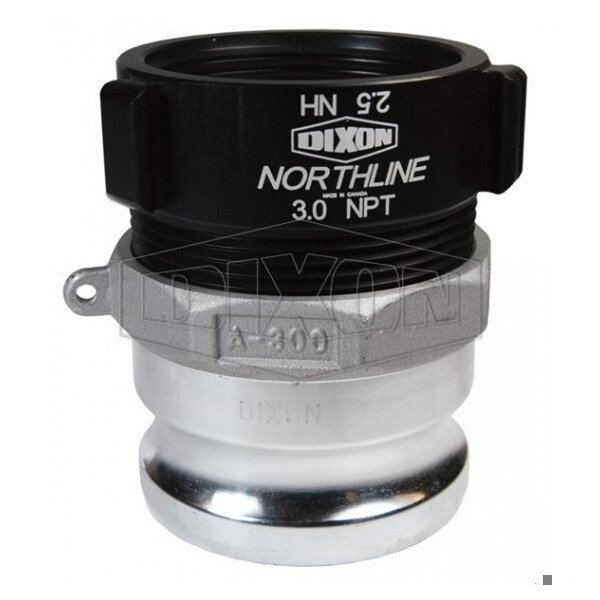 Dixon Type A Swivel Adapter, 2-1/2 in, Adapter x Female NST NH, Aluminum - G250-A-ALNST
