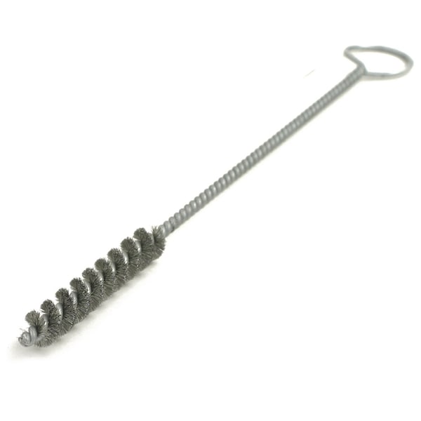 Brush Research Manufacturing 84C125 84 Series Tube Brush-For Thru Holes. .125" Dia., .003CS, 1.250" Brush Part, 8" OAL, Ring Handle - 84C125
