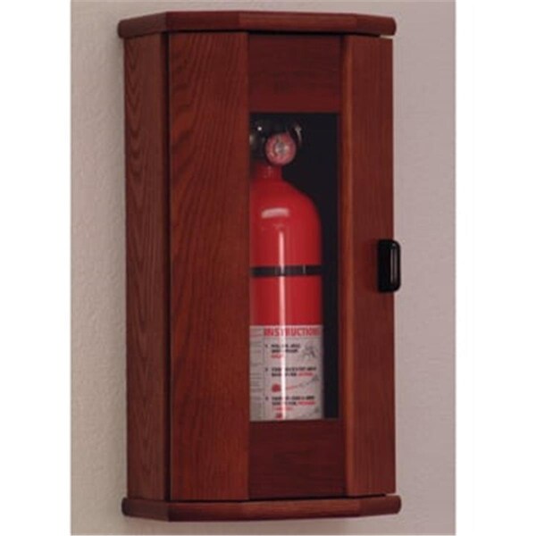 Wooden Mallet Fire Extinguisher Cabinet in Mahogany with Acrylic Door Panel - 5 lbs Capacity - FEC11MH