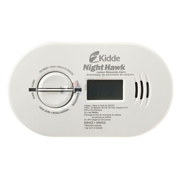 American Imaginations Oval White Digital Carbon Monoxide Alarm Plastic - AI-36959