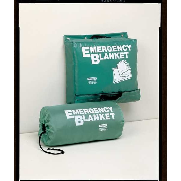 Zoro Select Emergency Blanket, Green, 70 In. x 82 In. - 9KYD5