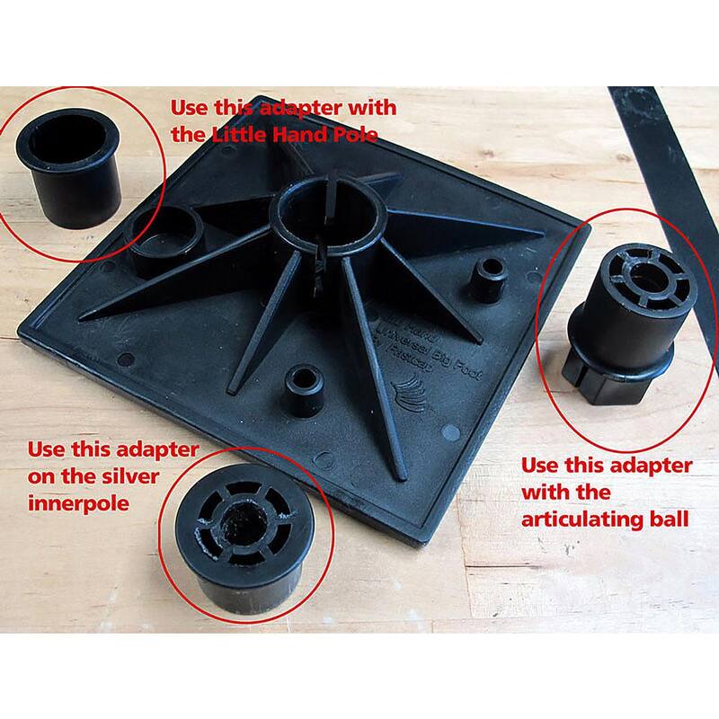 SOPORTE UNIVERSAL DE PIE DE MANO DE 6 IN X 6 IN DE FASTCAP PARA HERRAMIENTAS DE APOYO PARA MANOS PEQUEÑAS - FC.3HUF