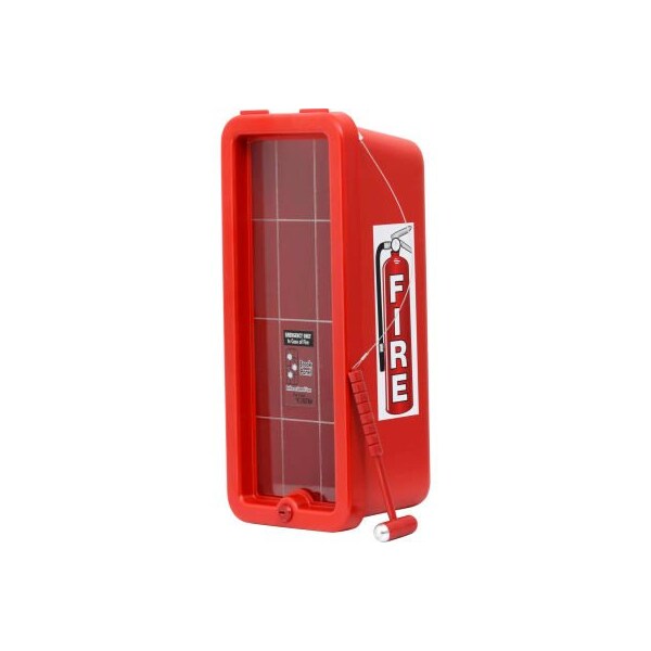 Cato Cato Chief Plastic Fire Extinguisher Cabinet, Fits 5 Lbs. Extinguisher, Red - 10551-H