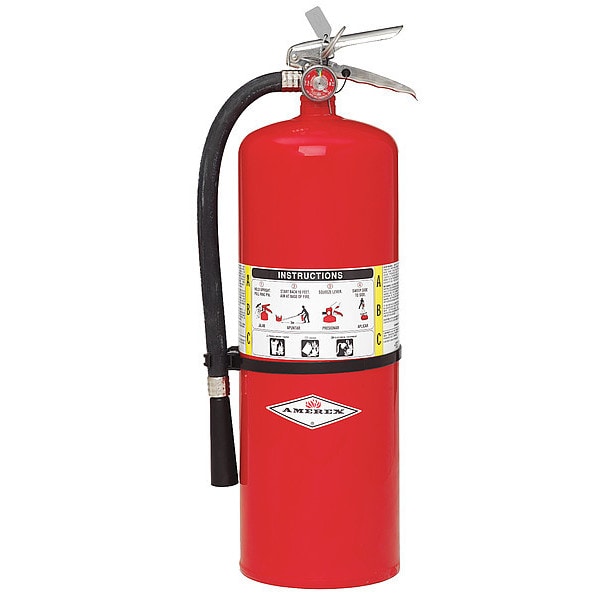 Amerex Fire Extinguisher, 20 lb Capacity, Class ABC , UL Rating10A:120B:C , Monoammonium Phosphate - 423