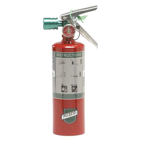 Buckeye Fire Equipment Fire Extinguisher, 2.5 lb Capacity, Class BC , UL Rating2B:C , HCFC 8 to 10 sec, Discharge Time: - 70258