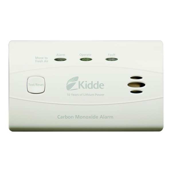 Kidde Carbon Monoxide Alarm, 85 dB @ 10 ft, Sealed Lithium Ion, Electrochemical Battery Backup: No - C3010
