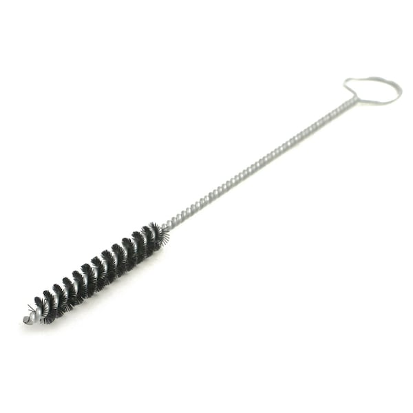 Brush Research Manufacturing 84N125 84 Series Tube Brush-For Thru Holes. .125" Dia., .005 Nylon, 1.250" Brush Part, 8" OAL, Ring Handle - 84N125