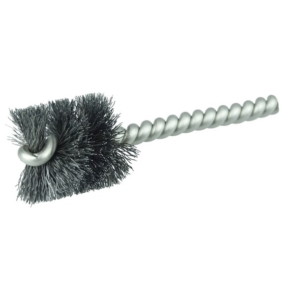 Weiler 1" Power Tube Brush, .005" Steel Wire Fill, 1" Brush Length - 21149